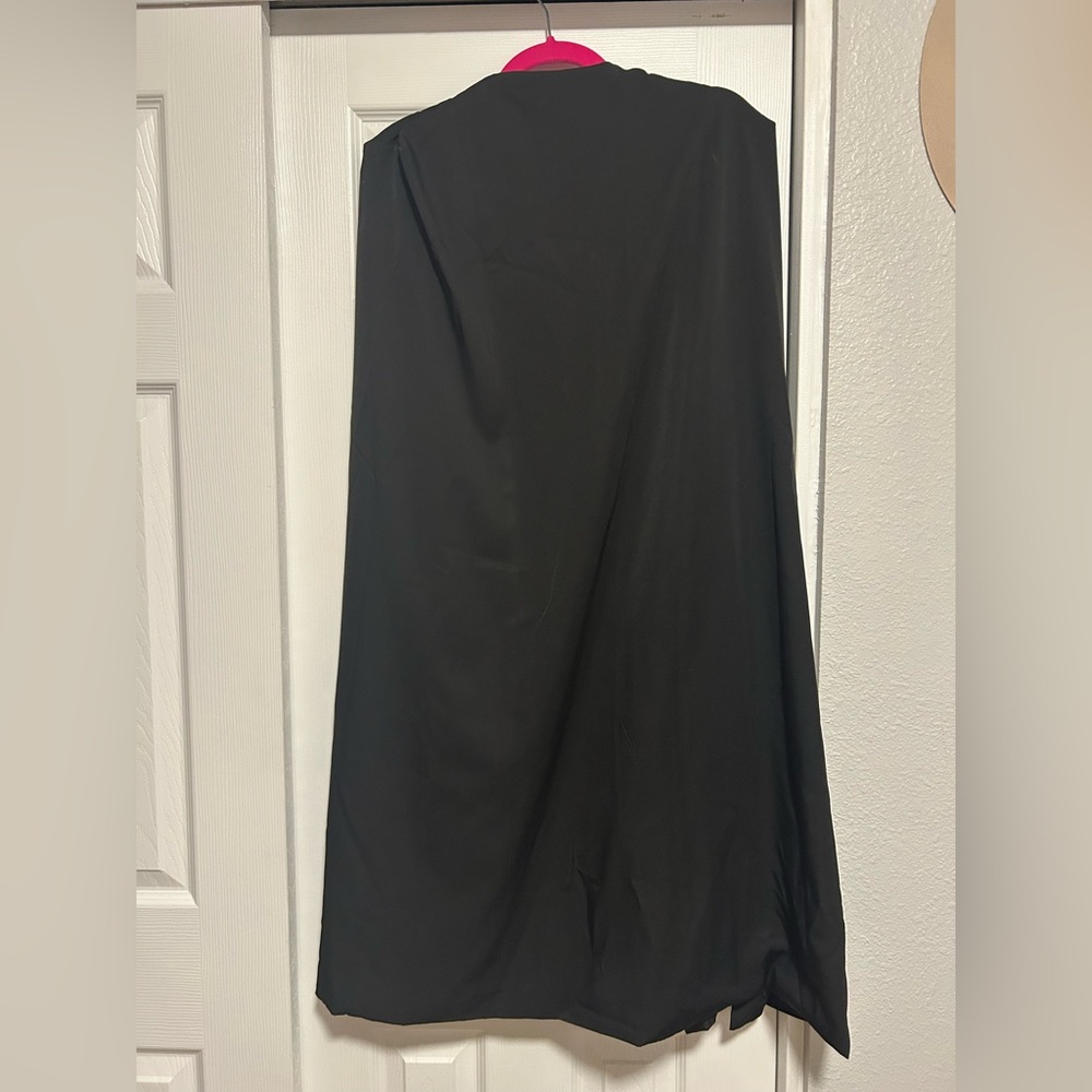 BLACK TALL LONGLINE CAPE BLAZER - Picture 3 of 4